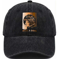 Angela Davis Inspirational Quote Washed Cotton Baseball Cap Black Pride Melanin