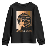 Angela Davis Inspirational Quote Youth Sweatshirt Black Pride Melanin - Wonder Print Shop