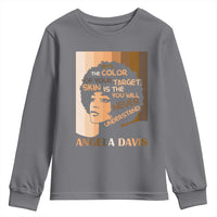 Angela Davis Inspirational Quote Youth Sweatshirt Black Pride Melanin - Wonder Print Shop