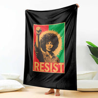 Angela Davis Throw Blanket Political Protest Resist Civil Rights Freedom - Wonder Print Shop