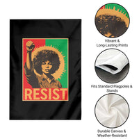 Angela Davis Garden Flag Political Protest Resist Civil Rights Freedom - Wonder Print Shop