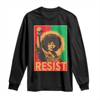 Angela Davis Long Sleeve Shirt Political Protest Resist Civil Rights Freedom - Wonder Print Shop