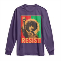 Angela Davis Long Sleeve Shirt Political Protest Resist Civil Rights Freedom - Wonder Print Shop