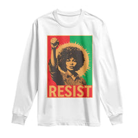 Angela Davis Long Sleeve Shirt Political Protest Resist Civil Rights Freedom - Wonder Print Shop