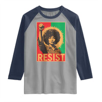 Angela Davis Raglan Shirt Political Protest Resist Civil Rights Freedom - Wonder Print Shop
