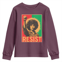 Angela Davis Youth Sweatshirt Political Protest Resist Civil Rights Freedom - Wonder Print Shop