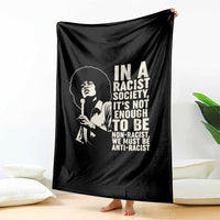 Angela Davis Inspirational Quote Throw Blanket - Wonder Print Shop