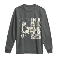 Angela Davis Inspirational Quote Long Sleeve Shirt - Wonder Print Shop