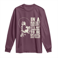 Angela Davis Inspirational Quote Long Sleeve Shirt - Wonder Print Shop