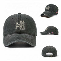 Angela Davis Inspirational Quote Washed Cotton Baseball Cap