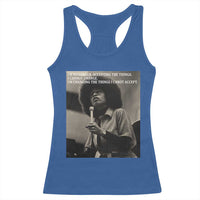 Angela Davis Inspirational Quote Racerback Tank Top Black History Month - Wonder Print Shop
