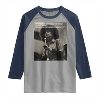 Angela Davis Inspirational Quote Raglan Shirt Black History Month - Wonder Print Shop