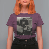 Angela Davis Inspirational Quote T Shirt For Women Black History Month - Wonder Print Shop