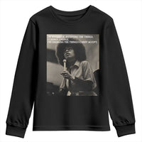 Angela Davis Inspirational Quote Youth Sweatshirt Black History Month - Wonder Print Shop
