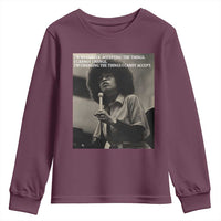 Angela Davis Inspirational Quote Youth Sweatshirt Black History Month - Wonder Print Shop