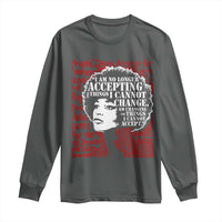 Angela Davis Inspirational Quote Long Sleeve Shirt Black History Month - Wonder Print Shop