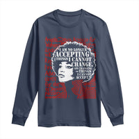 Angela Davis Inspirational Quote Long Sleeve Shirt Black History Month - Wonder Print Shop