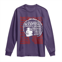 Angela Davis Inspirational Quote Long Sleeve Shirt Black History Month - Wonder Print Shop
