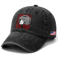 Angela Davis Inspirational Quote Washed Cotton Baseball Cap Black History Month