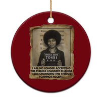 Angela Davis Inspirational Quote Ceramic Ornament Black History Melanin - Wonder Print Shop