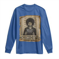 Angela Davis Inspirational Quote Long Sleeve Shirt Black History Melanin - Wonder Print Shop