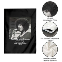 Angela Davis Inspirational Quote Garden Flag Black History African Pride Power - Wonder Print Shop