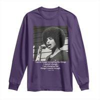 Angela Davis Inspirational Quote Long Sleeve Shirt Black History African Pride Power - Wonder Print Shop