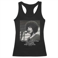 Angela Davis Inspirational Quote Racerback Tank Top Black History African Pride Power - Wonder Print Shop
