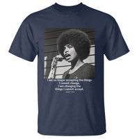 Angela Davis Inspirational Quote T Shirt Black History African Pride Power - Wonder Print Shop