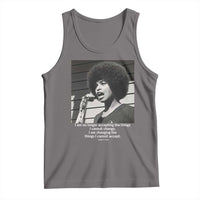 Angela Davis Inspirational Quote Tank Top Black History African Pride Power - Wonder Print Shop