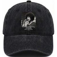 Angela Davis Inspirational Quote Washed Cotton Baseball Cap Black History African Pride Power