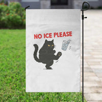 No Ice Please Garden Flag Funny Black Cat Abolish ICE Meme Protest
