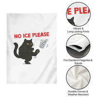 No Ice Please Garden Flag Funny Black Cat Abolish ICE Meme Protest