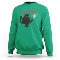 No Ice Please Sweatshirt Funny Black Cat Abolish ICE Meme Protest