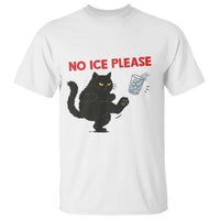 No Ice Please T Shirt Funny Black Cat Abolish ICE Meme Protest