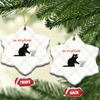 No Ice Please Ceramic Ornament Funny Cat Abolish ICE Meme Protest