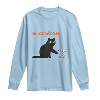 No Ice Please Long Sleeve Shirt Funny Cat Abolish ICE Meme Protest