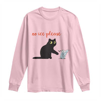 No Ice Please Long Sleeve Shirt Funny Cat Abolish ICE Meme Protest