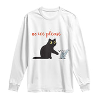 No Ice Please Long Sleeve Shirt Funny Cat Abolish ICE Meme Protest