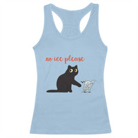 No Ice Please Racerback Tank Top Funny Cat Abolish ICE Meme Protest