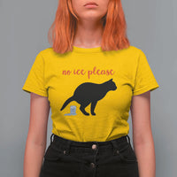 No Ice Please T Shirt For Women Funny Cat Abolish ICE Meme