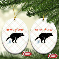 No Ice Please Ceramic Ornament Funny Dog Anti ICE Meme