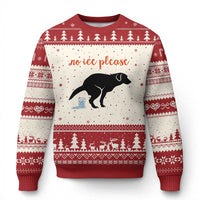 No Ice Please Ugly Christmas Sweater Funny Dog Anti ICE Meme