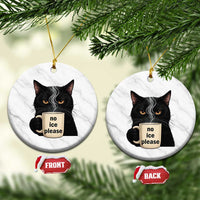 No Ice Please Ceramic Ornament Funny Black Cat Anti ICE Meme