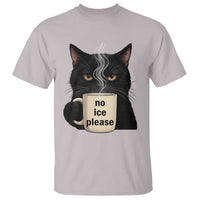 No Ice Please T Shirt Funny Black Cat Anti ICE Meme