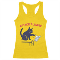 No Ice Please Racerback Tank Top Funny Cat Anti ICE Meme