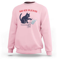 No Ice Please Sweatshirt Funny Cat Anti ICE Meme