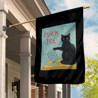 No Ice Please Garden Flag Funny Cat Anti ICE Artist Meme