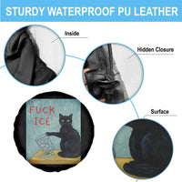 No Ice Please Spare Tire Cover Funny Cat Anti ICE Artist Meme