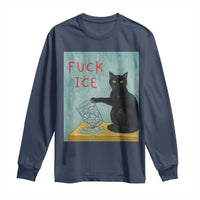 No Ice Please Long Sleeve Shirt Funny Cat Anti ICE Artist Meme